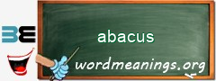 WordMeaning blackboard for abacus